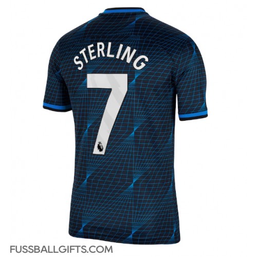 Chelsea Raheem Sterling #7 Fußballbekleidung Auswärtstrikot 2023-24 Kurzarm